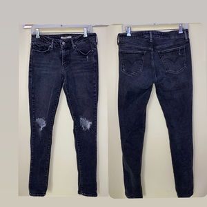 Levi’s 711 skinny ripped jeans
